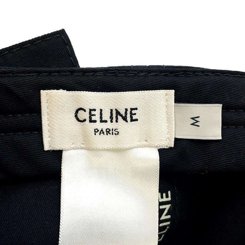 Celine Triomphe Baseball Cotton Cap Black - Picture 8 of 11